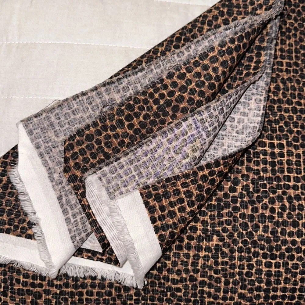 Keepsake CALICO Cotton Quilt Fabric Brown Black Tan Spotted Animal Print